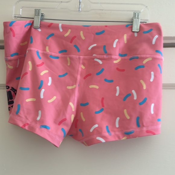 Feed Me Fight Me sprinkles /donut pink workout booty shorts! - Picture 3 of 3